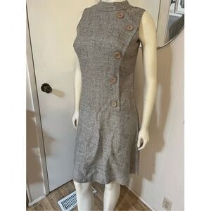 Vintage Alison Ayer's Original Woven Brown Sleeveless dress 10